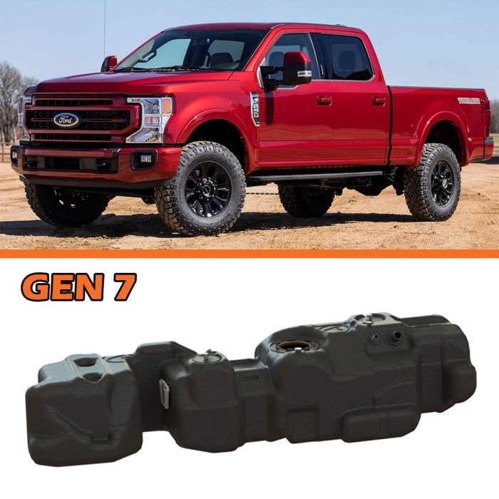 2017-2026 Ford Crew Cab, Short Bed Power Stroke Diesel Fuel Tank, GEN 7